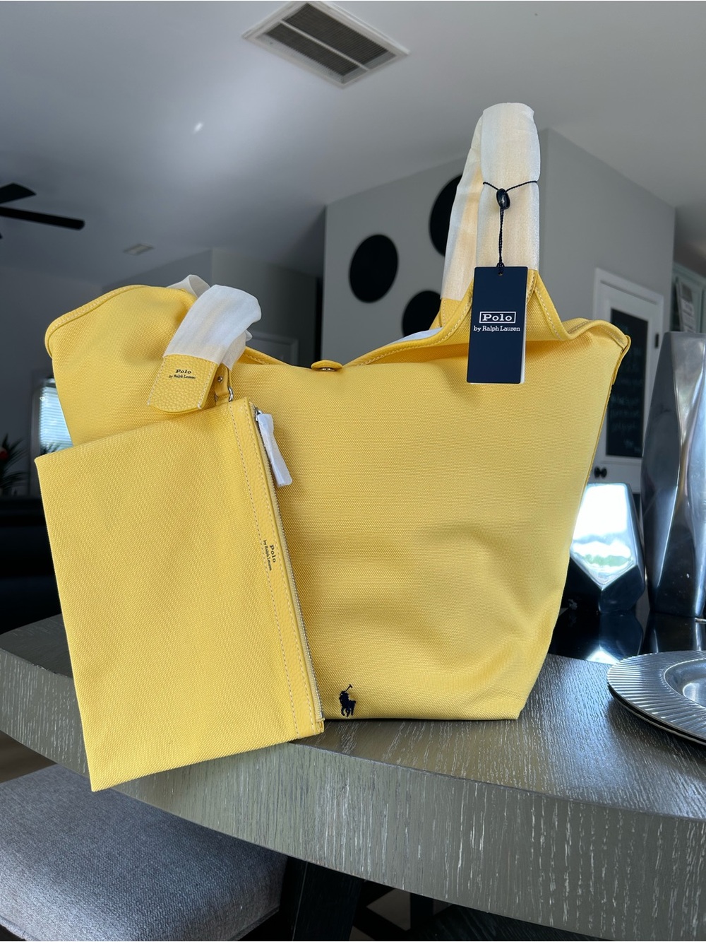 Polo Play Canvas-Leather Large Tote